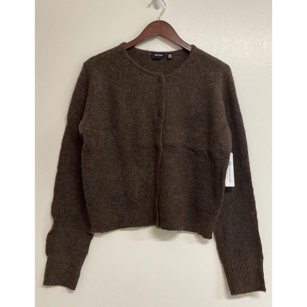 Stitch Fix RD Style Open Front Knit Cardigan Sweater Brown Women's M NWT